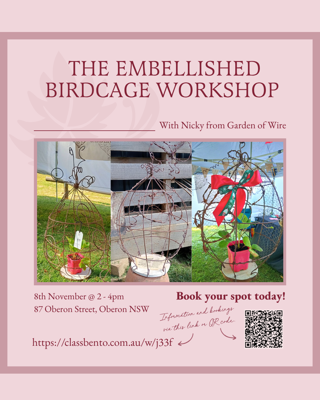 The Embellished Birdcage Workshop